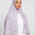 طرحة النجوم اللامعة ليزر لافندر مرمد