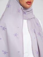 ⁦طرحة النجوم اللامعة ليزر لافندر مرمد⁩ - الصورة ⁦2⁩