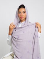 ⁦طرحة النجوم اللامعة ليزر لافندر مرمد⁩ - الصورة ⁦3⁩