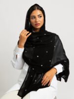 ⁦طرحه القلرب الرمادية أسود⁩ - الصورة ⁦5⁩