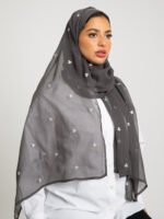 ⁦طرحه بوال طبقة القلوب رمادي⁩ - الصورة ⁦2⁩