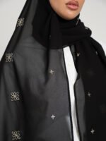 ⁦طرحة باقة الورد ليزر أسود⁩ - الصورة ⁦2⁩