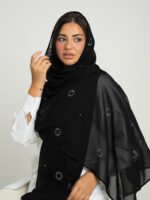 ⁦طرحة السماء اللامعه ليزر أسود⁩ - الصورة ⁦2⁩