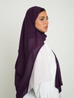 ⁦طرحة ليزر عنابي مع مثلث بنفسجي⁩ - الصورة ⁦2⁩