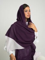 ⁦طرحة ليزر عنابي مع مثلث بنفسجي⁩ - الصورة ⁦3⁩