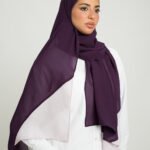 طرحة ليزر عنابي مع مثلث بنفسجي