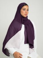 طرحة ليزر عنابي مع مثلث بنفسجي