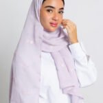 طرحة ورود صغيرة طبقتين - بنفسجي فاتح