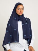 ⁦طرحة زهر الصنوبر ليزر كحلي⁩ - الصورة ⁦2⁩