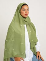 ⁦طرحة درب الورد ليزر تفاحي⁩ - الصورة ⁦2⁩