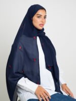 ⁦طرحة سيدة الكرز ليزر كحلي⁩ - الصورة ⁦2⁩