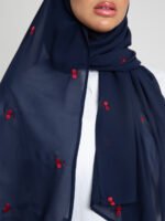 ⁦طرحة سيدة الكرز ليزر كحلي⁩ - الصورة ⁦3⁩