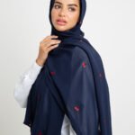 طرحة سيدة الكرز ليزر كحلي