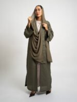 ⁦عباية بوهيمي بقصة عادية زهرة ركامة زيتي⁩ - الصورة ⁦4⁩