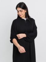 ⁦عباية العمرة أسود بسحاب⁩ - الصورة ⁦5⁩