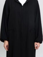 ⁦عباية العمرة أسود بسحاب⁩ - الصورة ⁦6⁩