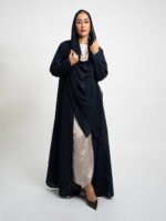 ⁦عباية نص كلوش بتلات ركامة كحلي⁩ - الصورة ⁦5⁩