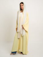 ⁦عباية فلوستايل أصفر كريمي⁩ - الصورة ⁦7⁩