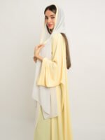 ⁦عباية فلوستايل أصفر كريمي⁩ - الصورة ⁦8⁩