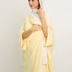 عباية فلوستايل أصفر كريمي