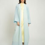 عباية بدون طرحة واسعة ازرق فاتح