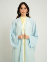 ⁦عباية بدون طرحة واسعة ازرق فاتح⁩ - الصورة ⁦2⁩