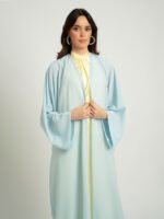 ⁦عباية بدون طرحة واسعة ازرق فاتح⁩ - الصورة ⁦3⁩