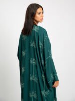 ⁦عباية واسعة رشة الورد أخضر⁩ - الصورة ⁦5⁩