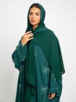 ⁦عباية واسعة رشة الورد أخضر⁩ - الصورة ⁦8⁩