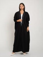 ⁦عباية نص بشت النجوم اللامعة أسود⁩ - الصورة ⁦4⁩