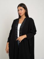 ⁦عباية نص بشت النجوم اللامعة أسود⁩ - الصورة ⁦2⁩