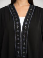 ⁦عباية نص بشت النجوم اللامعة أسود⁩ - الصورة ⁦7⁩