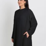 عباية العمرة لف نص كلوش أسود