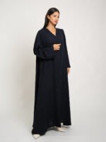 ⁦عباية نص كلوش مقفلة ألماس كحلي⁩ - الصورة ⁦3⁩