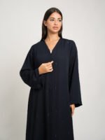 ⁦عباية نص كلوش مقفلة ألماس كحلي⁩ - الصورة ⁦6⁩