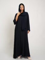 ⁦عباية نص كلوش مقفلة ألماس كحلي⁩ - الصورة ⁦8⁩