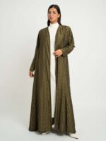 ⁦عباية نص كلوش أنغام الزيتون⁩ - الصورة ⁦2⁩