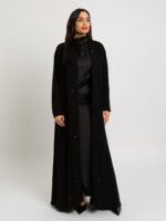 ⁦عباية نص كلوش ليالي نجد بكولة أسود⁩ - الصورة ⁦2⁩