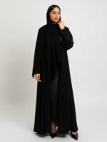 ⁦عباية نص كلوش ليالي نجد بكولة أسود⁩ - الصورة ⁦6⁩