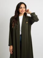 ⁦عباية نص كلوش بكولة زيتي⁩ - الصورة ⁦3⁩