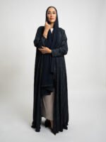 ⁦عباية نص كلوش أوج الليل كحلي⁩ - الصورة ⁦5⁩