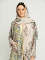 ⁦عباية نص كلوش زهور الشمس أخضر⁩ - الصورة ⁦8⁩