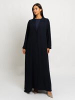 ⁦عباية نص كلوش سوت لف كحلي⁩ - الصورة ⁦3⁩