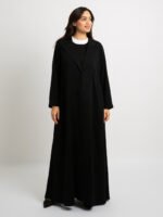 ⁦عباية نص كلوش سوت لف أسود⁩ - الصورة ⁦2⁩