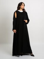 ⁦عباية نص كلوش سوت لف أسود⁩ - الصورة ⁦4⁩