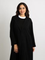 ⁦عباية نص كلوش سوت لف أسود⁩ - الصورة ⁦7⁩