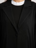 ⁦عباية نص كلوش سوت لف أسود⁩ - الصورة ⁦8⁩