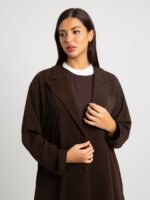 ⁦عباية نص كلوش سوت لف بني⁩ - الصورة ⁦6⁩