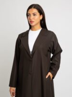 عباية نص كلوش سوت بني