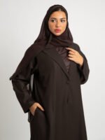 ⁦عباية نص كلوش سوت بني⁩ - الصورة ⁦7⁩